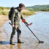 Metaaldetector IP68 Waterdicht Opvouwbaar Metaalzoeker Met 4 Modi Koptelefoon Schop Draagtas LCD display