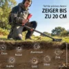 Metaaldetector IP68 Waterdicht Opvouwbaar Metaalzoeker Met 4 Modi Koptelefoon Schop Draagtas LCD display