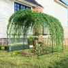 Metalen Rankrooster Om Te Steken Roestvrij Klimhulp Gebogen Komkommer Espalier 210 X 250 X 216 Cm Donkergroen