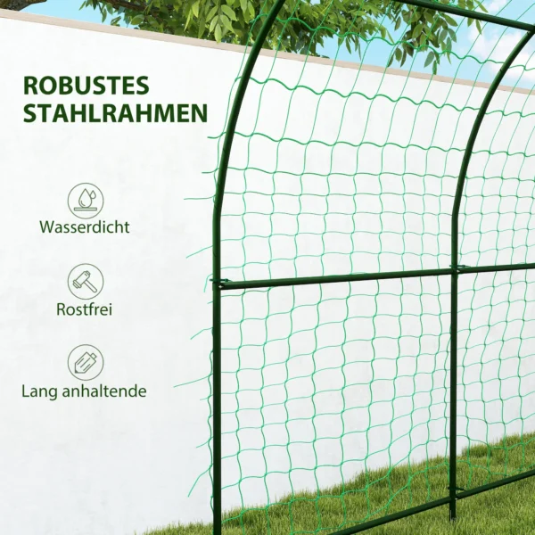 Metalen Rankrooster Om Te Steken Roestvrij Klimhulp Gebogen Komkommer Espalier 210 X 250 X 216 Cm Donkergroen