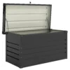 Metalen Tuinbox 350L Kussenbox Met Dubbelwandige Deksel 120 X 61 X 62 Cm Waterdicht Afsluitbaar Grijs