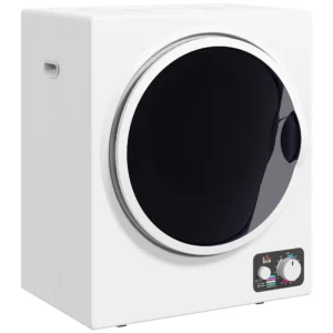 Mini Wasdroger 4 Kg Met 4 Programma's, 2 Verwarmingsniveaus, Sterilisatie Tot 65℃ 850W Voor Kleding