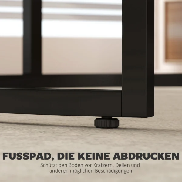 Modern Koffietafel 2 Delige Set, Stapelbare Bijzettafels Met Metalen Frame Voor Woonkamer, Slaapkamer, Kantoor, Grijs