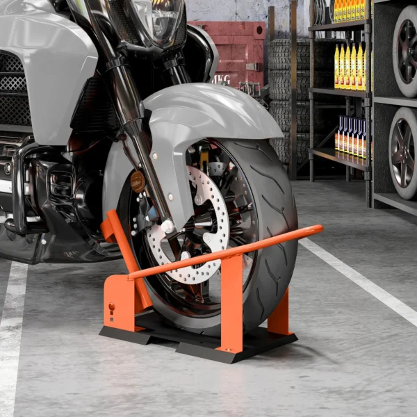 Motorradstandaard Voor 15 21", 381 533,4 Mm Voorwiel, Verstelbare Motorradwip 816,5 Kg Draagvermogen Oranje