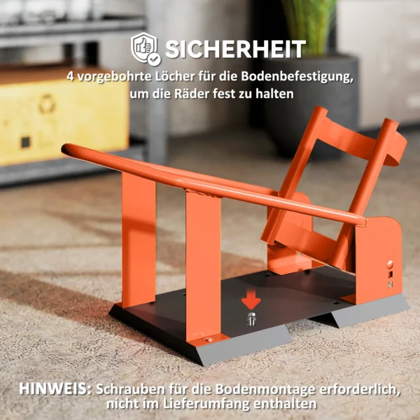 Motorradstandaard Voor 15 21", 381 533,4 Mm Voorwiel, Verstelbare Motorradwip 816,5 Kg Draagvermogen Oranje