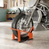 Motorradstandaard Voor 15 21", 381 533,4 Mm Voorwiel, Verstelbare Motorradwip 816,5 Kg Draagvermogen Oranje
