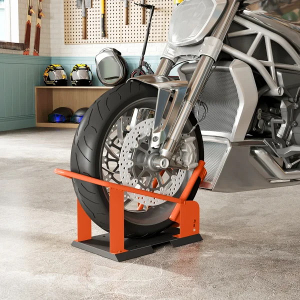 Motorradstandaard Voor 15 21", 381 533,4 Mm Voorwiel, Verstelbare Motorradwip 816,5 Kg Draagvermogen Oranje