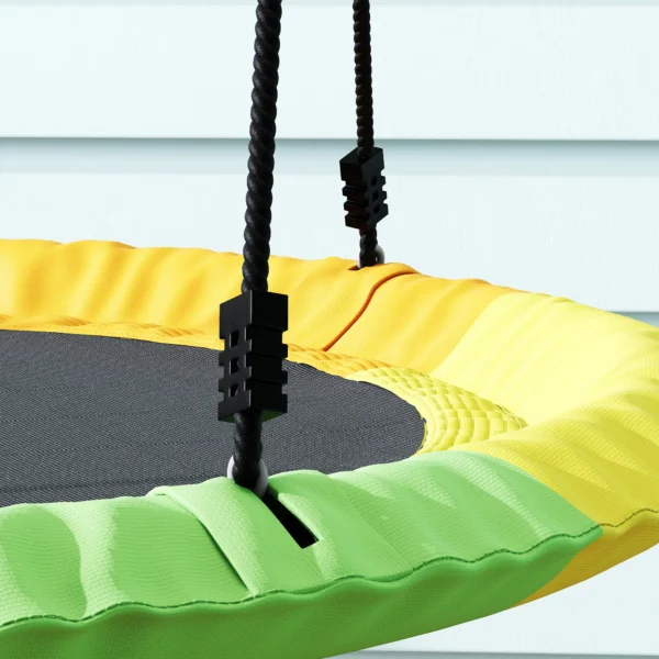 Nestschommel In Hoogte Verstelbaar, Hangschommel Tot 300kg Met Verstelbare Touwen 100 X 100 X 180 Cm Meerkleurig