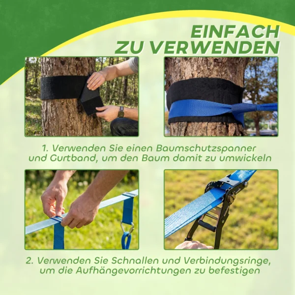 Ninja Line Kinder 24 M Slackline Set Met Gymnastiekringen 7 Obstakels Klimstang Balansbrug Voor 3 6 Jaar Rood+Blauw