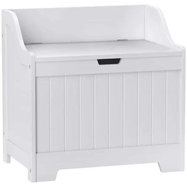 Opbergkist, Houten Kist Met Deksel, Veel Opbergruimte, Modern Ontwerp, Wit