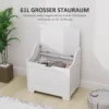 Opbergkist, Houten Kist Met Deksel, Veel Opbergruimte, Modern Ontwerp, Wit