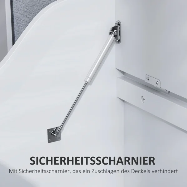 Opbergkist, Houten Kist Met Deksel, Veel Opbergruimte, Modern Ontwerp, Wit