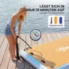 Opblaasbaar Dock Zwemdock 2,4x1,8m Opblaasbaar Drijvend Platform 4 6 Personen Met Antislip Oppervlak Ladder