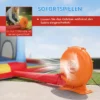 Opblaasbaar Springkasteel Met Blower Glijbaan Trampoline Pierenbad/Ballenbak Waterpistool 342x255x209 Cm Blauw