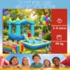 Opblaasbaar Springkasteel Speelcentrum Met Blower Glijbaan Trampoline Pierenbadje/Ballenbak Waterpistool 364x173x182 Cm Blauw