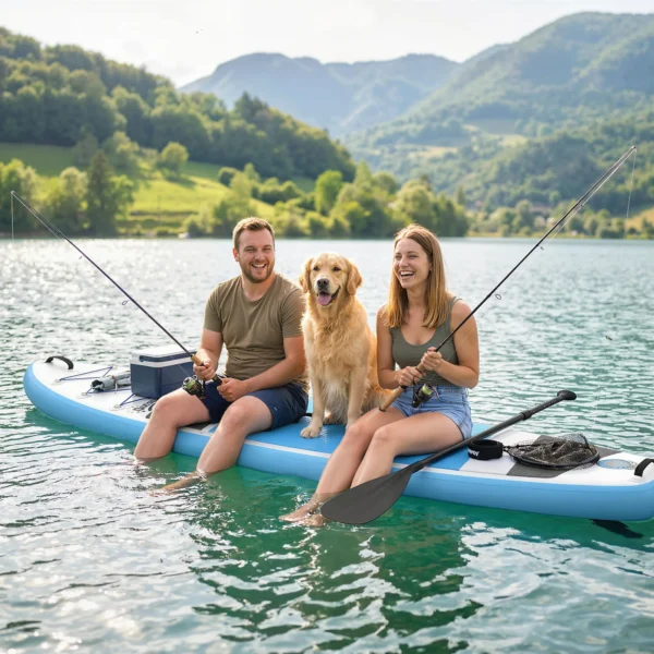 Opblaasbare Stand Up Paddle Board Set 320cm SUP Board Met Verstelbare Peddel Antislip EVA Deck Voetriem Pomp