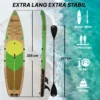 Opblaasbare Stand Up Paddle Board Set 335cm SUP Board Met Kajak Zitje, Verstelbare Dubbele Peddel Voetband