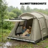 Opblaasbare Tent 2 4 Personen Snelle Opbouw Outdoor Tent Voor Kamperen Met Luchtpomp Mesh Venster Haringen Voortent