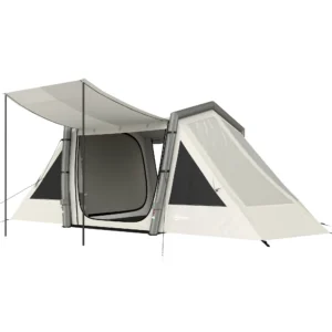 Opblaasbare Tent 4 Personen Snelle Opbouw Outdoor Tent Voor Kamperen Met 2 Slaapkamers Voorkamer Venster