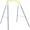 Opvouwbaar Schommelframe Met A frame, 2 Haken, 4 Grondankers, Voor Kinderen Van 9 Maanden Tot 8 Jaar 128x155x157 Cm Blauw