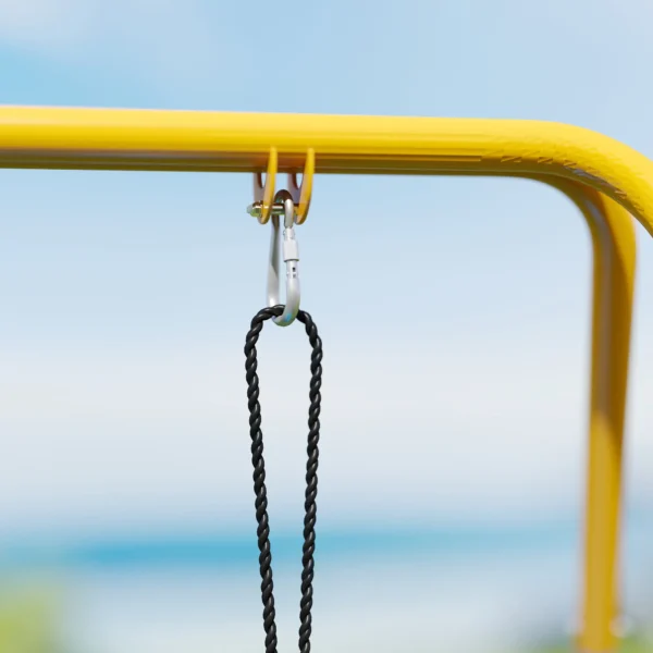 Opvouwbaar Schommelframe Met A frame, 2 Haken, 4 Grondankers, Voor Kinderen Van 9 Maanden Tot 8 Jaar 128x155x157 Cm Blauw