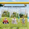 Opvouwbaar Schommelframe Met A frame, 2 Haken, 4 Grondankers, Voor Kinderen Van 9 Maanden Tot 8 Jaar 128x155x157 Cm Blauw