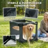 Opvouwbare Hondenbox Hondentransportbox Met Afneembaar Wasbaar Kussen Gemaakt Van Oxford stof Voor Honden Tot 30kg Legergroen