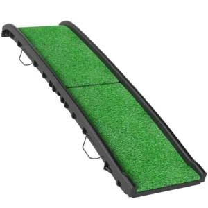 Opvouwbare Hondenloopplank, Antislip Hondentrap, Instaphulp Voor Kofferbak, Voor Dieren Tot 90 Kg, 155x38,5x15,5 Cm, Zwart