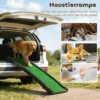 Opvouwbare Hondenloopplank, Antislip Hondentrap, Instaphulp Voor Kofferbak, Voor Dieren Tot 90 Kg, 155x38,5x15,5 Cm, Zwart
