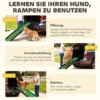Opvouwbare Hondenloopplank, Antislip Hondentrap, Instaphulp Voor Kofferbak, Voor Dieren Tot 90 Kg, 155x38,5x15,5 Cm, Zwart
