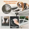 Outdoor Hondenligbed Met Dak, Verhoogd Hondenbed Voor Middelgrote Honden, Met Stalen Frame, 76x61x70cm, Lichtgrijs