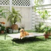 Outdoor Hondenligbed, Verhoogd Hondenbed Voor Grote Honden, Met Stalen Frame, Ademend Netweefsel, 152x94x23 Cm, Beige