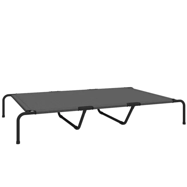 Outdoor Hondenligbed, Verhoogd Hondenbed Voor Grote Honden, Met Wasbaar Mesh Staalframe, 152 X 94 X 23 Cm, Grijs