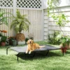 Outdoor Hondenligbed, Verhoogd Hondenbed Voor Grote Honden, Met Wasbaar Mesh Staalframe, 152 X 94 X 23 Cm, Grijs