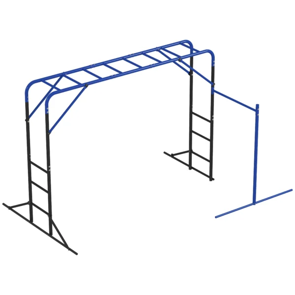 Outdoor Klimrek Met Turnstang En Optrekstang Voor Kinderen Van 3 8 Jaar Tot 150kg 250x190x180 Cm Zwart