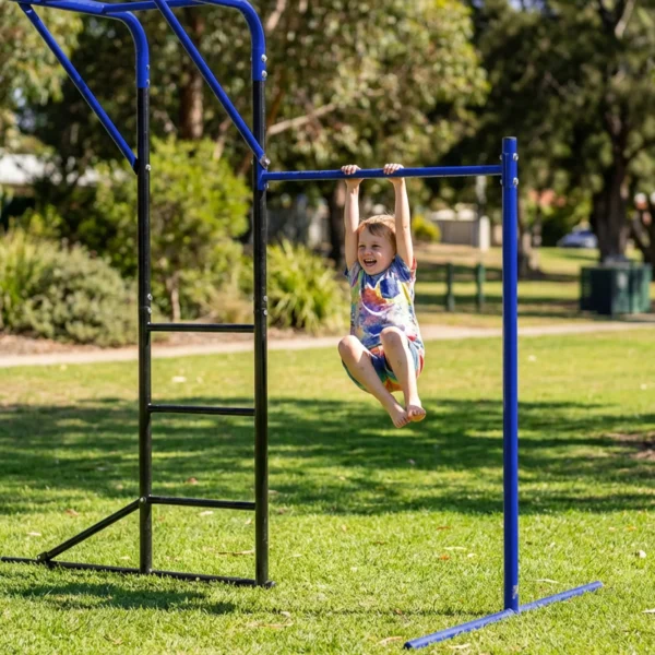 Outdoor Klimrek Met Turnstang En Optrekstang Voor Kinderen Van 3 8 Jaar Tot 150kg 250x190x180 Cm Zwart