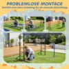 Outdoor Klimrek Met Turnstang En Optrekstang Voor Kinderen Van 3 8 Jaar Tot 150kg 250x190x180 Cm Zwart