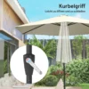 Parasol 270 Cm Kantelbaar Balkonscherm Met Kruk UV 50+ Tuinscherm Crèmewit