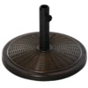 Parasolvoet Van Cement 14kg Rond Parasolvoet Met Rieten Look Voor Parasol 35mm/38mm/48mm Buisdiameter