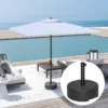 Parasolvoet Van HDPE, Vulbaar, Parasolstandaard 18kg/20kg Met Zand Water, Rond Zwart
