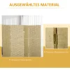 Paravent 4 delig 159,5x169,5cm Kamerscherm Gemaakt Van Golfvezel Voor Woonkamer Bruin