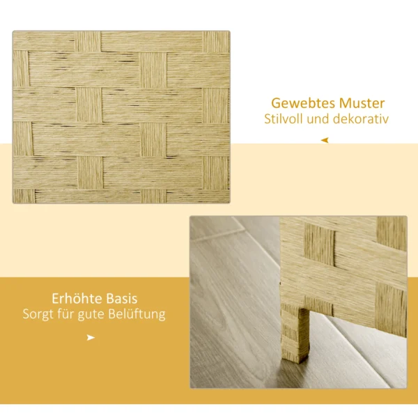 Paravent 4 delig 159,5x169,5cm Kamerscherm Gemaakt Van Golfvezel Voor Woonkamer Bruin