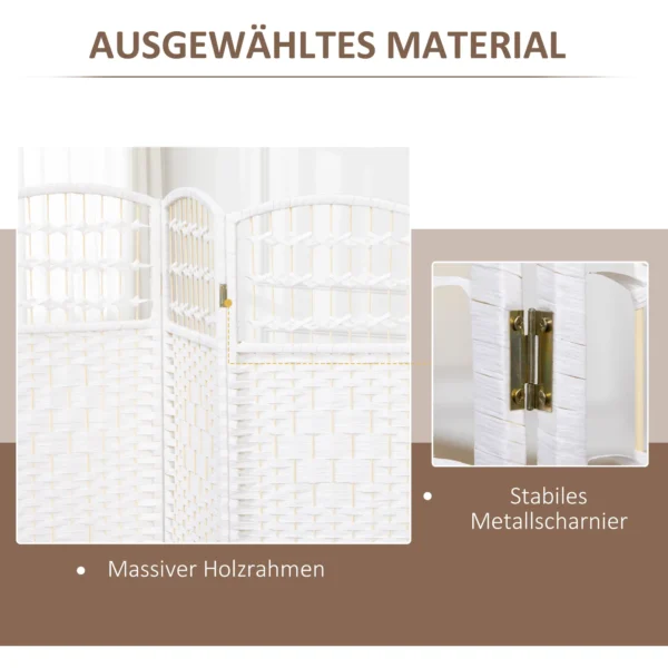 Paravent 4 delig 160 X 170 Cm Opvouwbare Kamerverdeler Scheidingswand Van Golfvezel Scheidingswand Voor Woonkamer