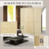 Paravent 4 delig 180 X 180 Cm Opvouwbare Kamerverdeler Scheidingswand Van Bamboe Voor Woonkamer Natuur