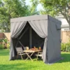 Paviljoen 1,85x1,85m Waterdicht Stabiel Winterbestendig Pop up Vouwpaviljoen Met 4 Mesh Zijpanelen Tas, UV 30+