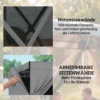 Paviljoen 1,85x1,85m Waterdicht Stabiel Winterbestendig Pop up Vouwpaviljoen Met 4 Mesh Zijpanelen Tas, UV 30+