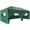 Paviljoen Ca. 6x3m Stabiel Winterbestendig Pop up Vouwpaviljoen Met Vensters, Ritssluiting Deur, Zijpanelen, UV Bescherming