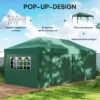 Paviljoen Ca. 6x3m Stabiel Winterbestendig Pop up Vouwpaviljoen Met Vensters, Ritssluiting Deur, Zijpanelen, UV Bescherming