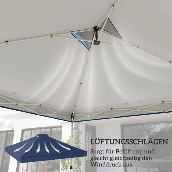 Paviljoendak Vervanging UV50+ Waterdicht Met 8 Afvoergaten 3 X 3 M, Blauw