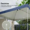 Paviljoendak Vervanging UV50+ Waterdicht Met 8 Afvoergaten 3 X 3 M, Blauw